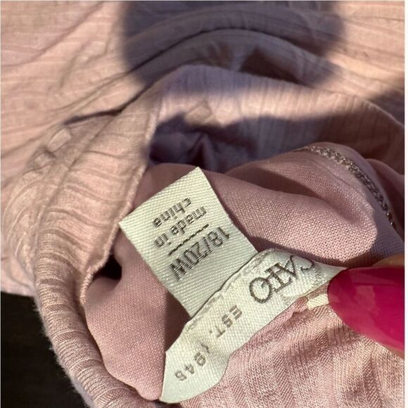 CATO Womens Sleeveless Midi Knit Dress Size 18W Light Pink/Peach Zippered Back - Picture 5 of 5